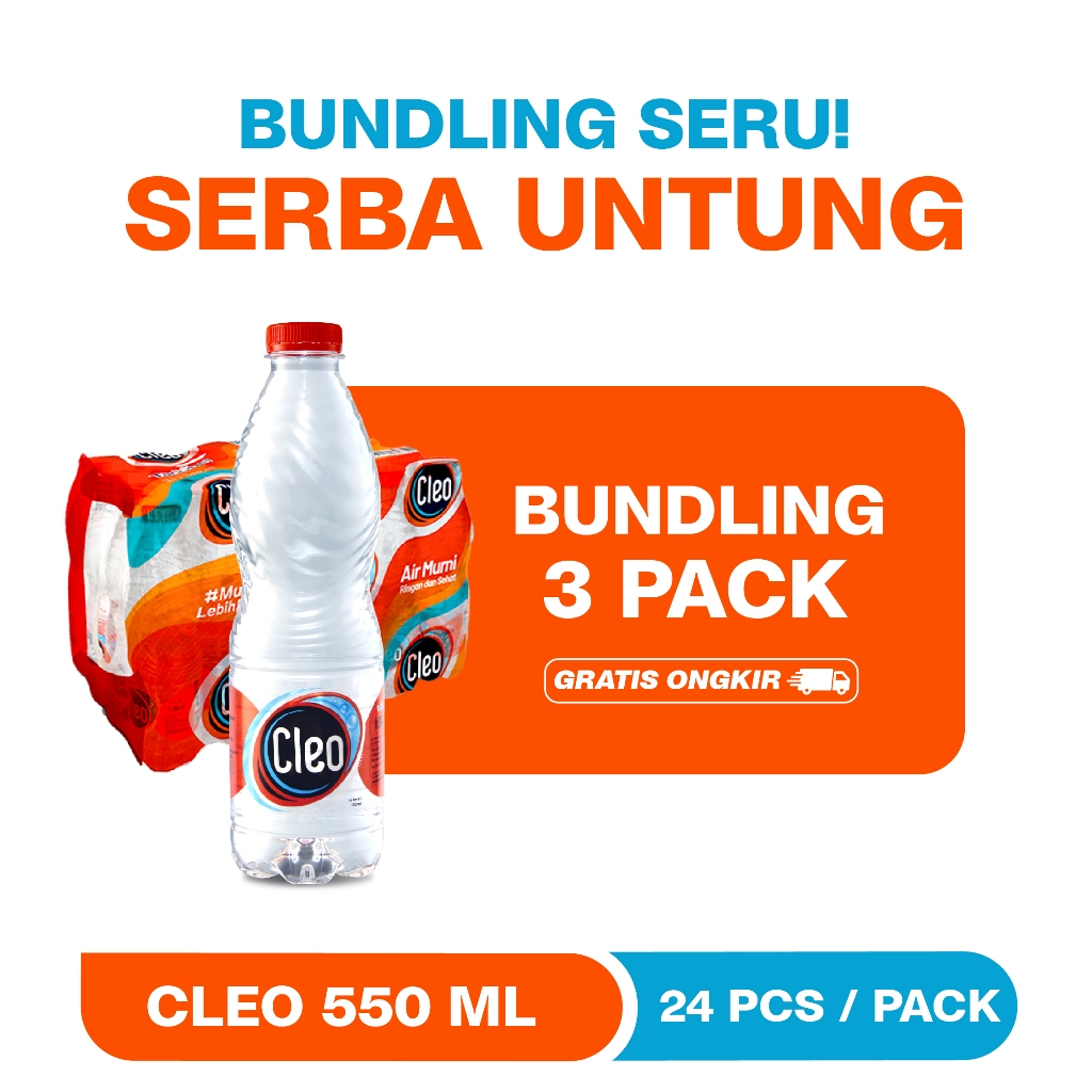 

Cleo Air Murni 550 3D Shrink 24pcs - Bundling Hemat 3 Packs