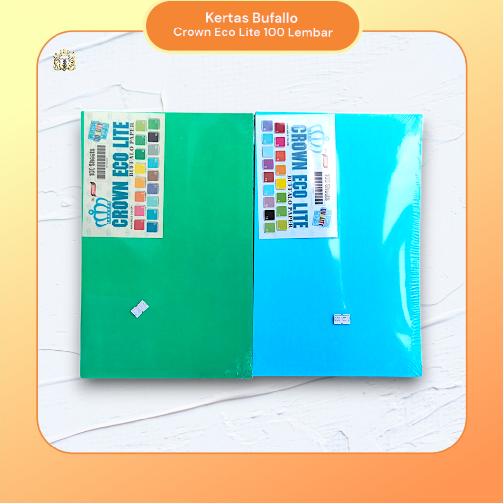 

[ 1 Pack ] Kertas Bufallo Crown Eco Lite Isi 100 Lembar Warna / Bufallo Paper High Quality