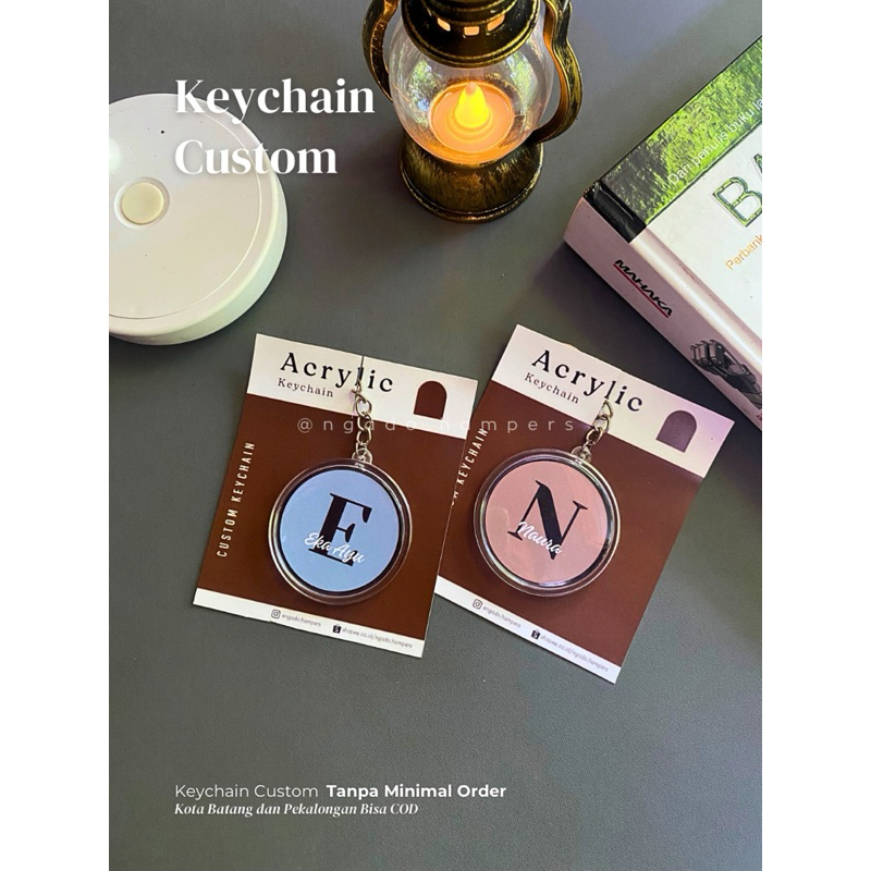 Gantungan Kunci Ganci Keychain Custom Nama Kado Perpisahan Sekolah Kenang-Kenangan Untuk Sahabat Tem