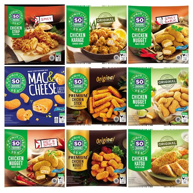 

So Good Chicken Nugget 400gr – Mac & Cheese, Karage, Katsu, Spicy Garlic, Original