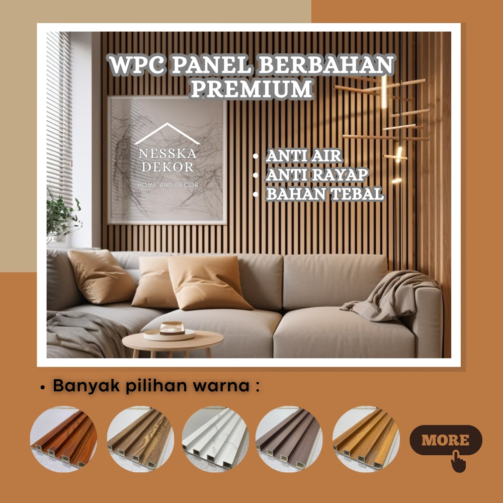 Wood Panel WPC / WallPanel PVC / Kisi Kisi Kayu / Dinding Motif Kayu 3D WALL PANEL PVC Kayu Bukan Wa