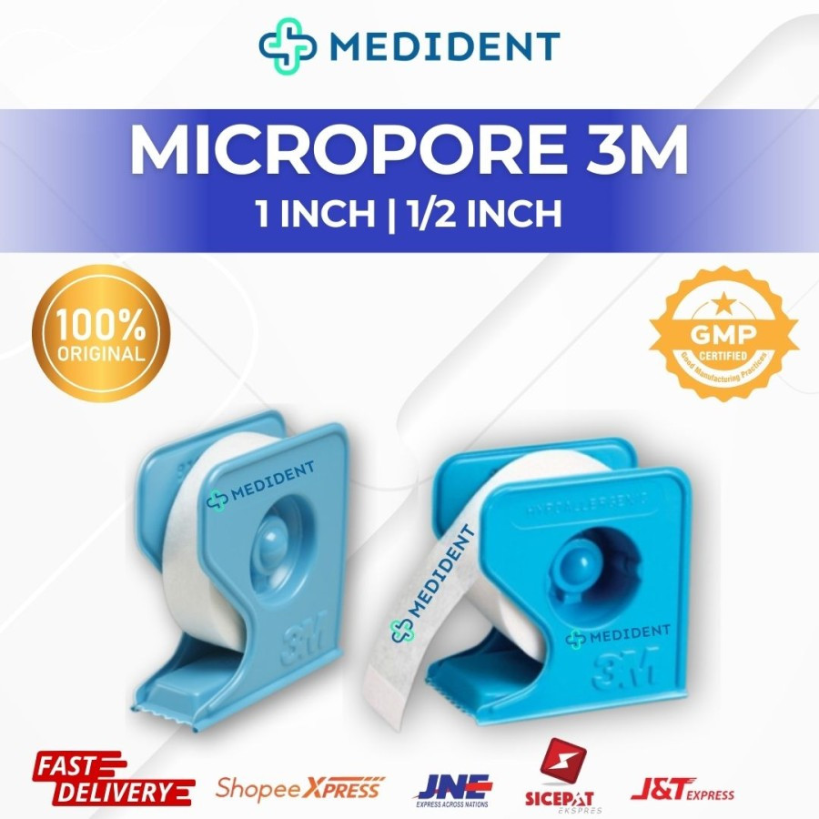 Micropore 3M 1/2 inch / Micropore 0.5 inch / Micropore 0.5 inci / Micropore 3M