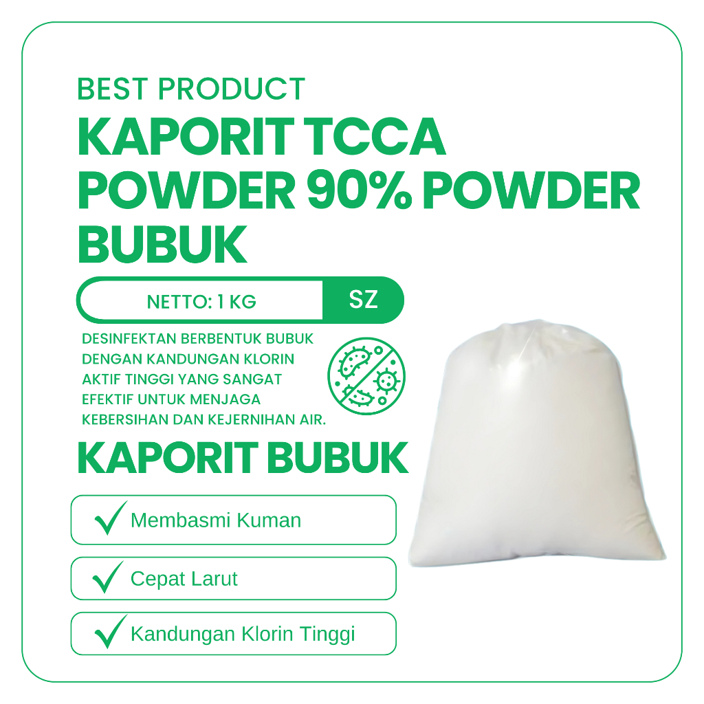 Kaporit TCCA 90% Powder Bubuk 1 Kg