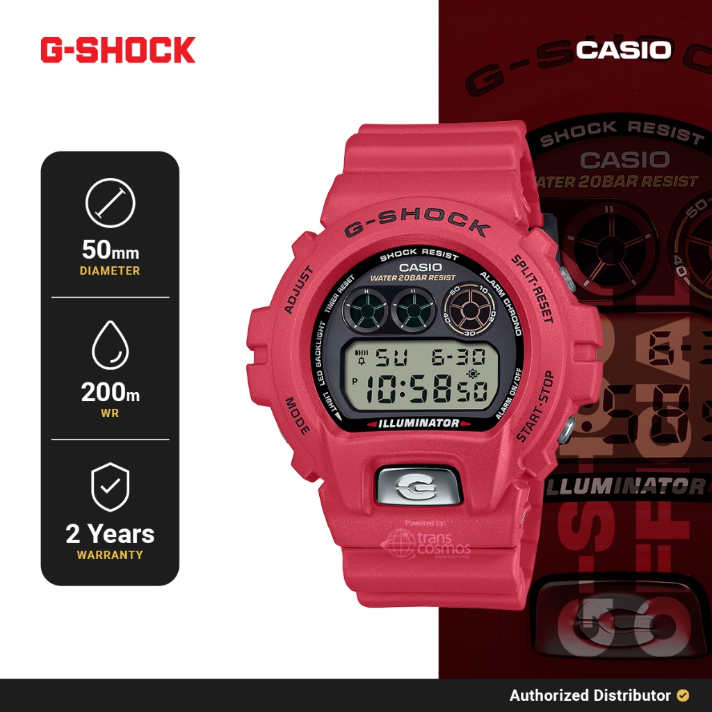 Jam Tangan Pria Digital G-Shock DW-6900TR-4DR Original Red