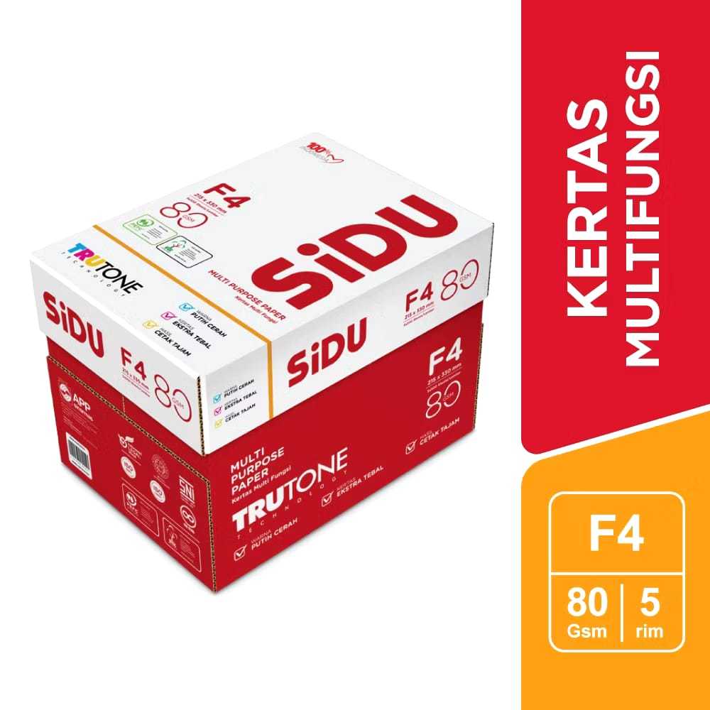 

Kertas HVS SINAR DUNIA SIDU F4 80 GR 1 RIM / Kertas HVS A4