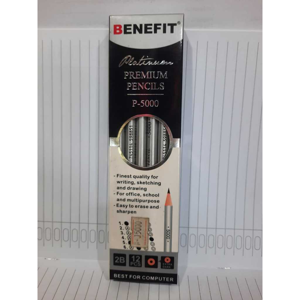 

Pensil 2B Warna Gold Silver Platinum Emas 1 Pak Pack Benefit Pensil Premium