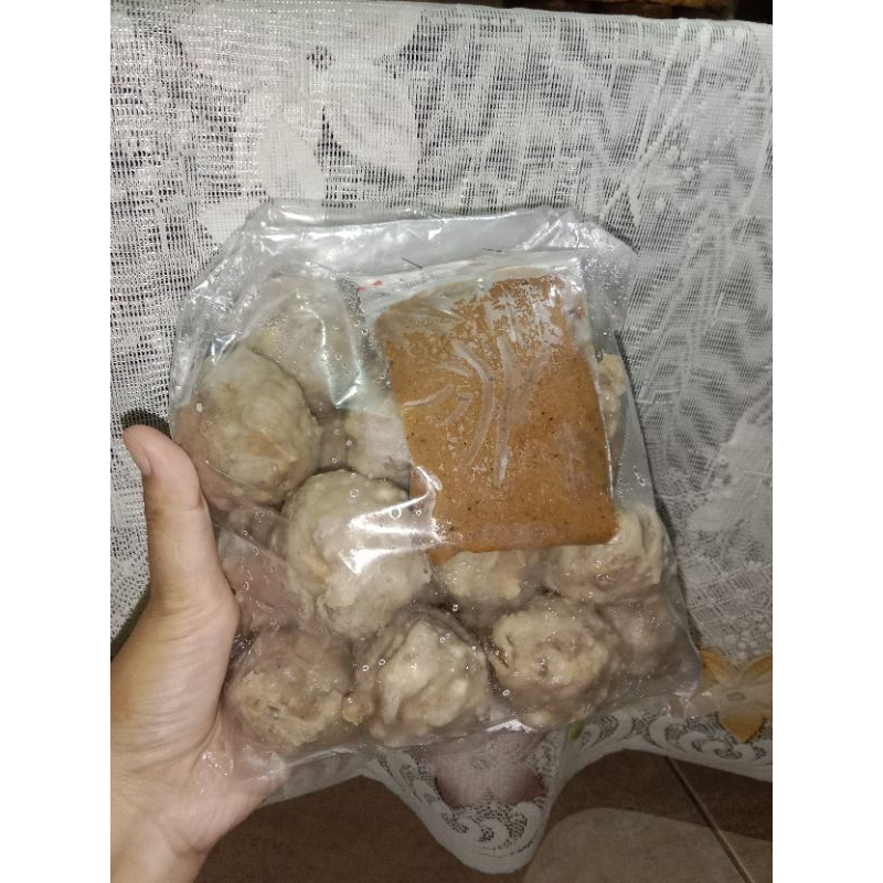 

Bakso urat mentah sapi murni 100% isi 20pcs free bumbu kuah