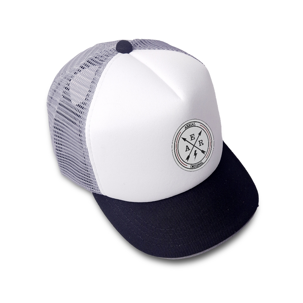 TOPI Trucker Hat Lidah Pendek, Topi Jaring Visor Pendek, Topi keren pria, Topi keren Wanita, unisex,