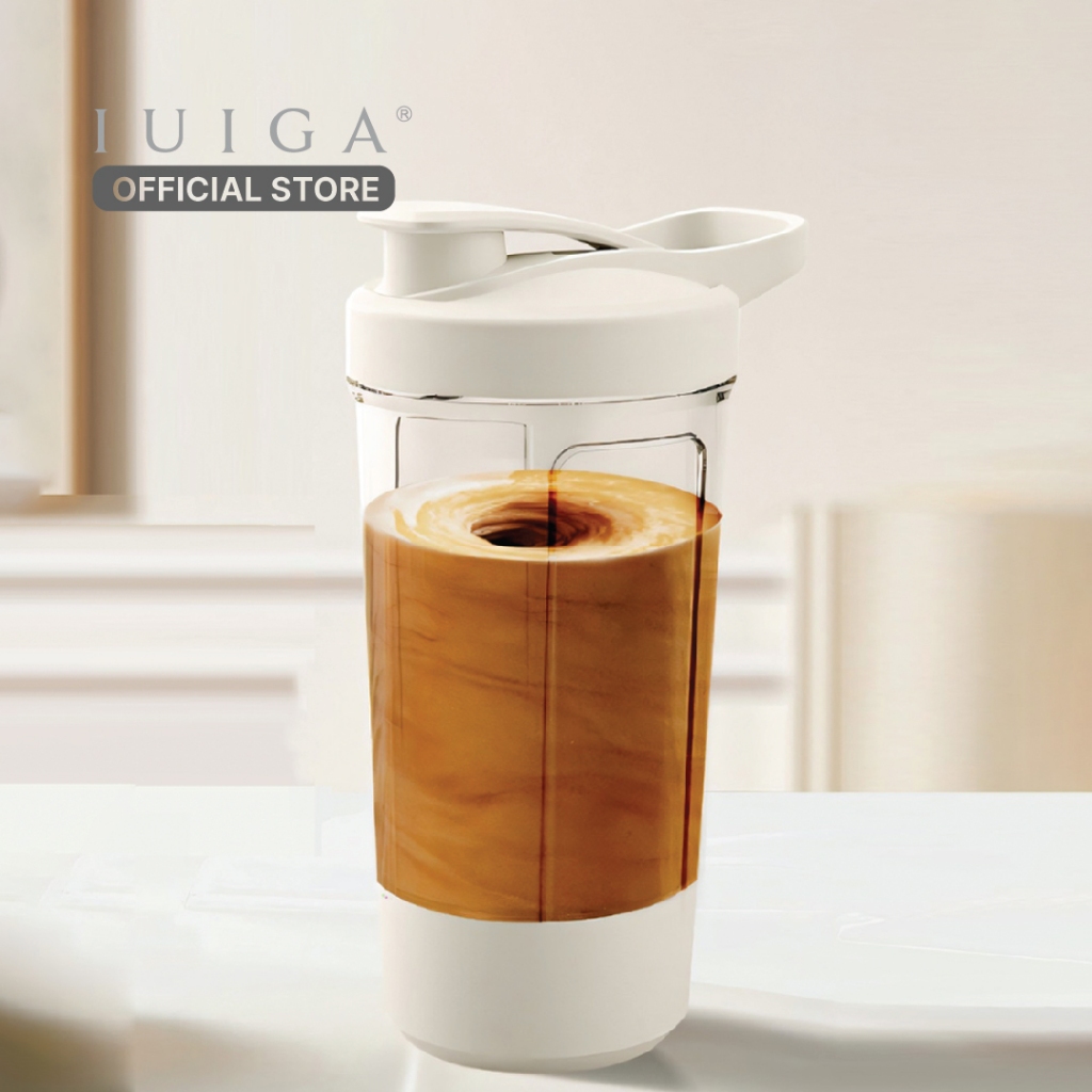 IUIGA Electric Protein Shaker Bottle - Shaker Protein Elektrik – Botol Blender Otomatis, Praktis & P