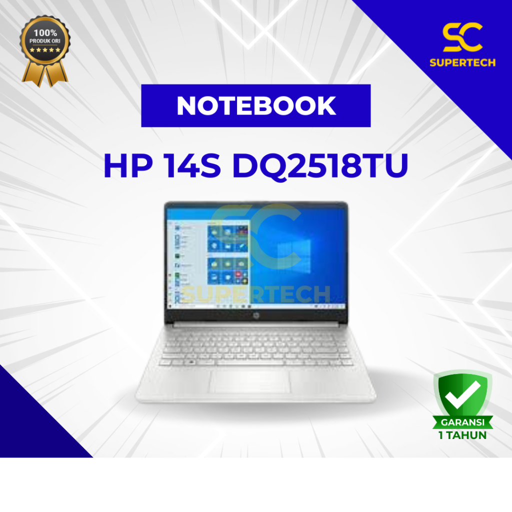 NOTEBOOK HP 14S DQ2518TU CELERON 6305U 4GB 512SSD W10+OHS 14 SILVER