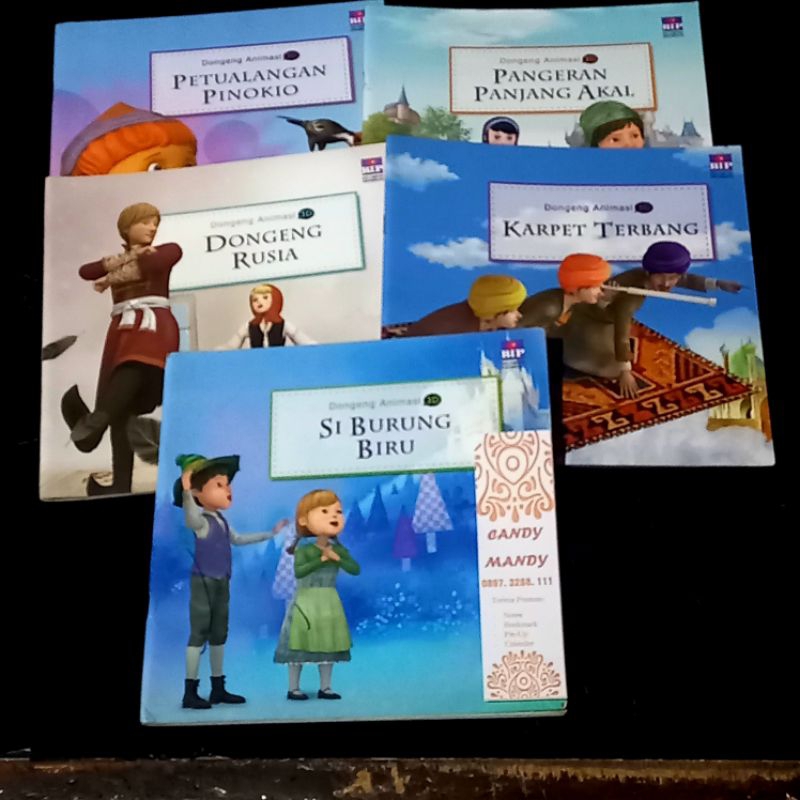 Buku Cerita Anak Dongeng Animasi 3D BIP set 4