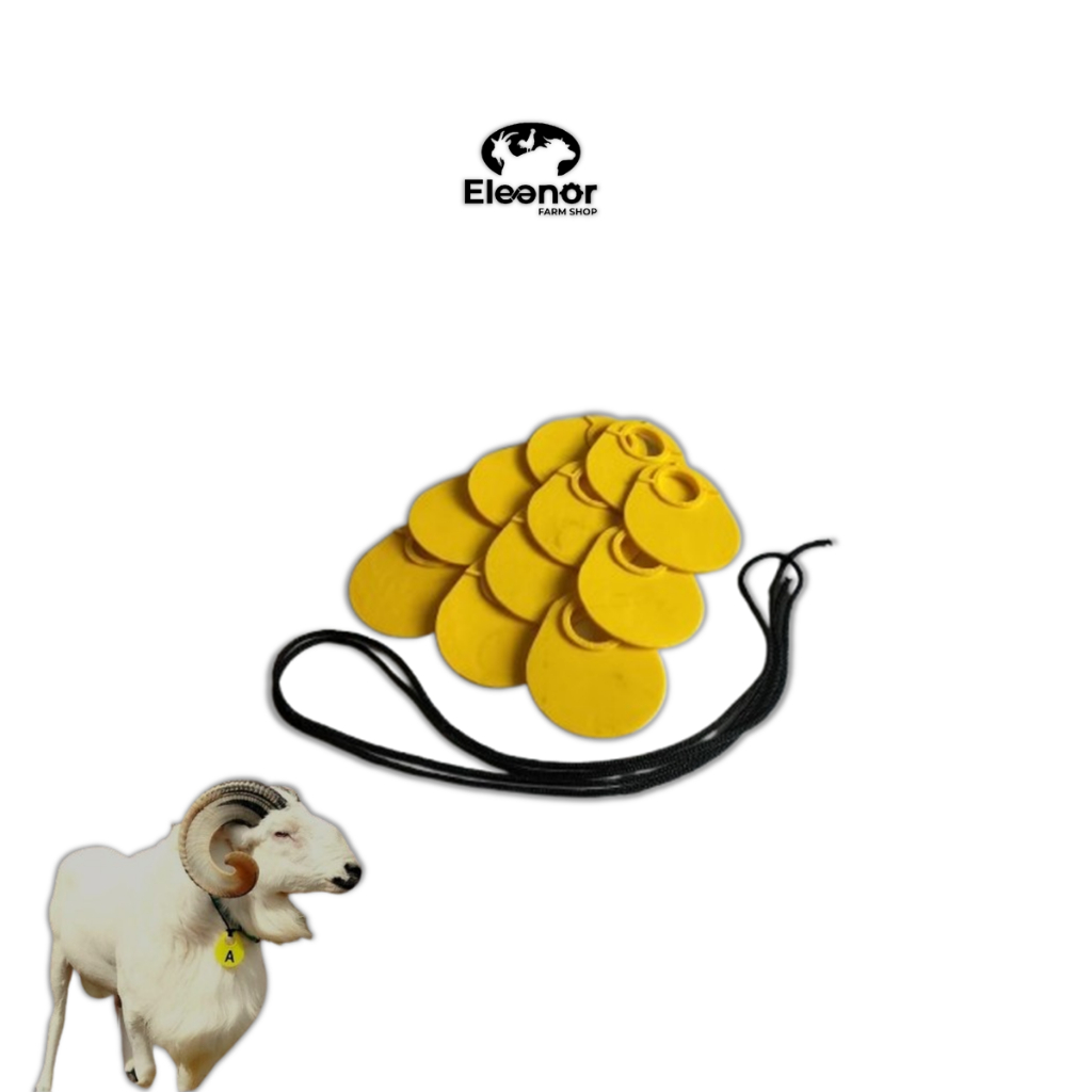Eleanor Farm Neck Tag Kalung Kambing Domba Sapi Babi Kerbau Necktag Bulat Penanda Ternak