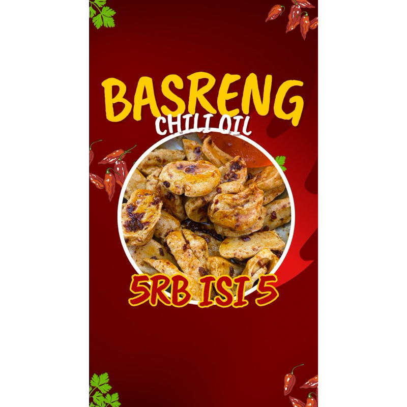 

BASRENG CHILI OIL (1pack isi 5pcs) by CirengIsi_Akbar