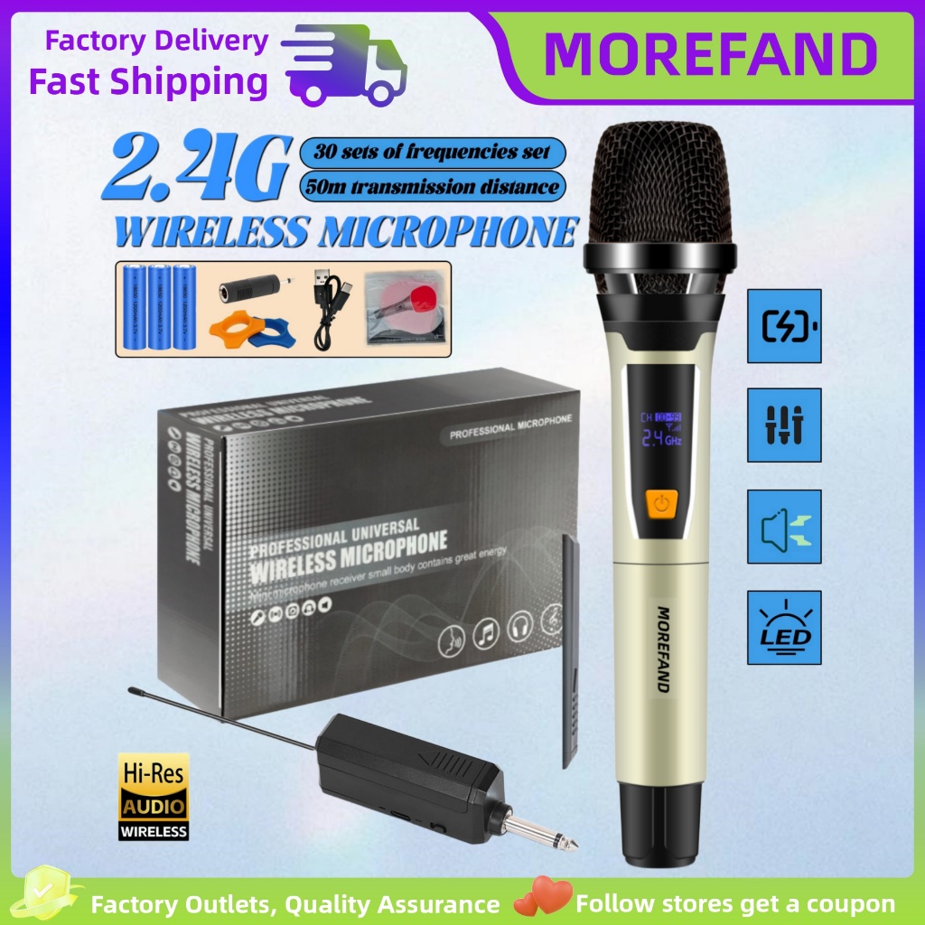 Mikrofon Mic Wireless Double Digital Wireless Mic Microphone Bluetooth Profesional Mikrofon