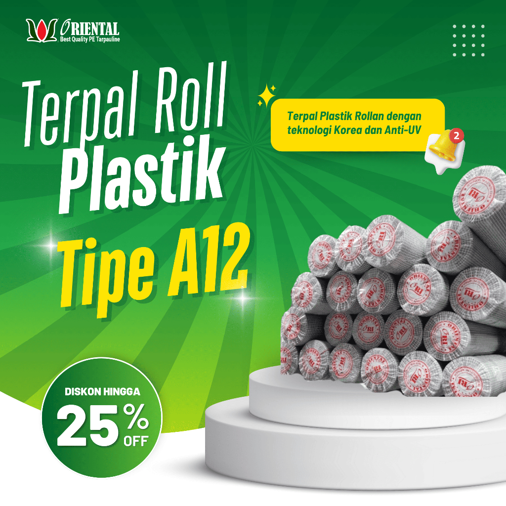 TERPAL PLASTIK A12 ROLL 2X100