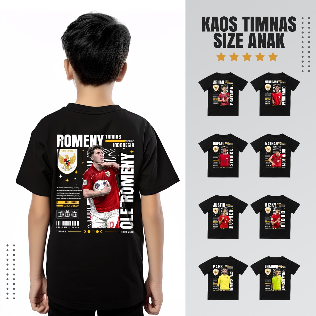Desain Kaos Keren - Kaos Bola Timnas Indonesia Size Anak Bahan Combed 20s Lembut Nyaman Standar Dist