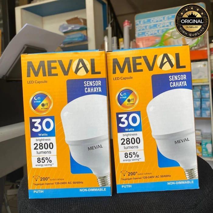 LAMPU LED SENSOR CAHAYA MATAHARI / LIGHT SENSOR MEVAL 30 WATT CAHAYA PUTIH