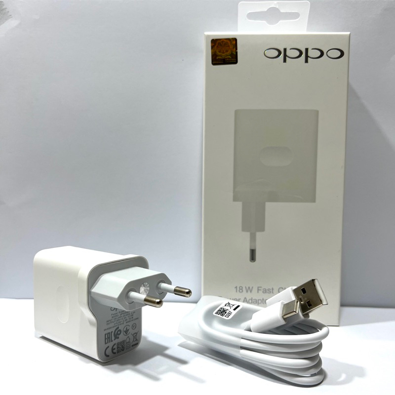 Charger Oppo VOOC 18W Type-C A54 ORIGINAL Product Fast Charging 18 Watt