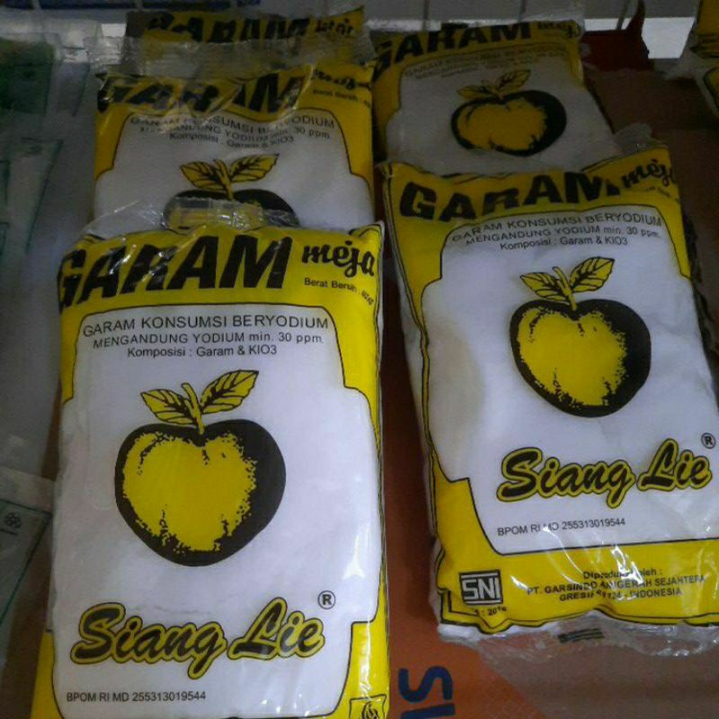 

Garam Meja, Garam Yodium 400 gram, Garam Meja Yodium Siang Lie