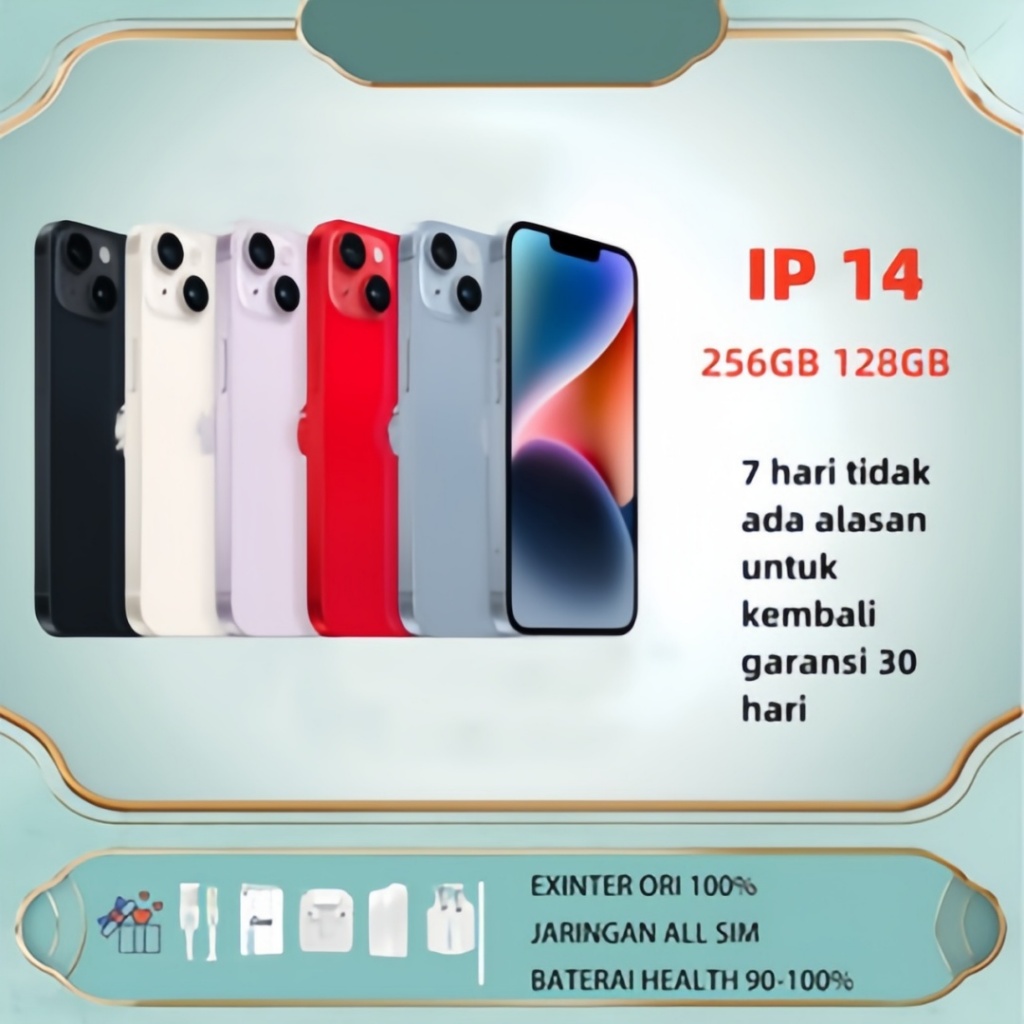 iPhone 14 ip 14plus 512GB/256GB/128GB Second Mulus Ex Inter Original
