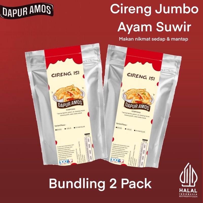 [PAKET BUNDLING] 2 PACK CIRENG JUMBO AYAM SUIR - DapurAmos