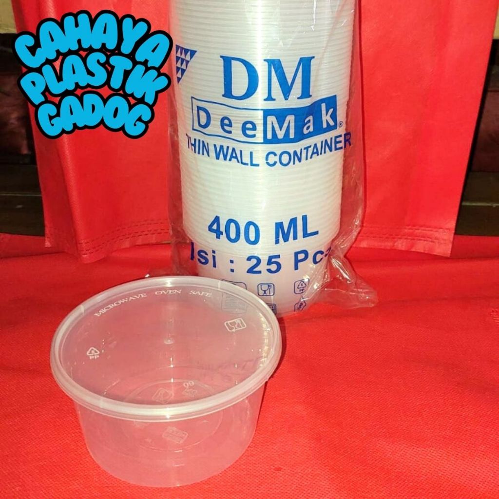 [[25 pcs]] Thinwall DM Rou Tempat Makan Plastik ukuran 300ml, 400ml, 650ml