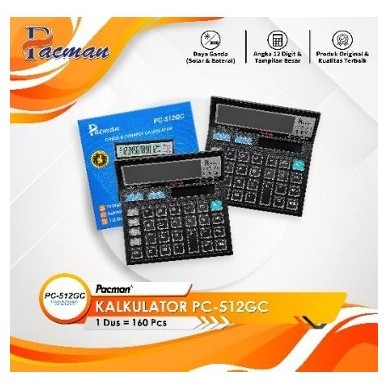 

Kalkulator PC - 512 GC | Calculator 12 Digit | Automatic Replay | Solar Energy & Battery