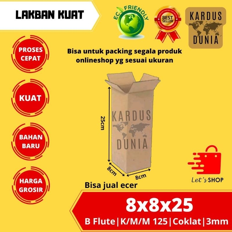 

kardus packing box UK 8x8x25cm