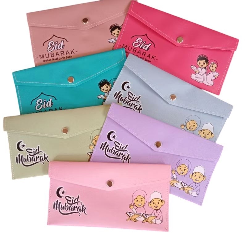 

(isi 12pcs) Dompet Angpao / Amplop Lebaran Idul Fitri Kancing Panjang Eid Mubarak Ukuran Besar