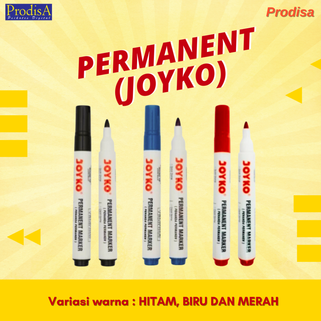 

PERMANENT JOYKO (HITAM, MERAH DAN BIRU) PACK-AN