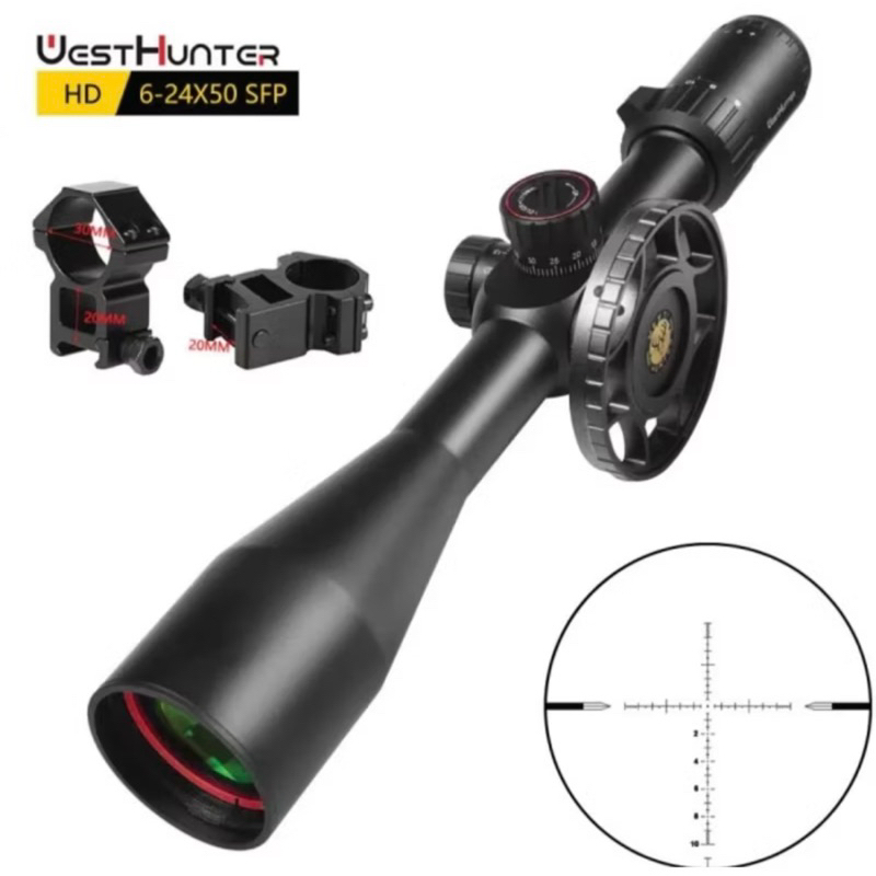 Teleskop Westhunter HD 6-24x50 SFP TERMURAHH 