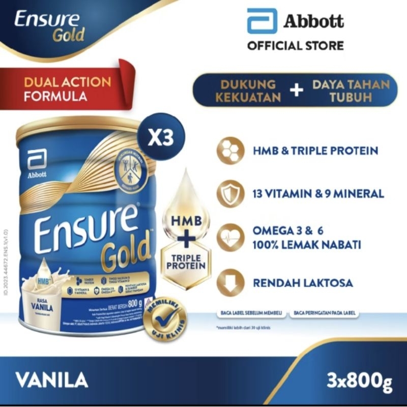 

Ensure Gold Vanila 800gr X 3 pcs Exp 2026