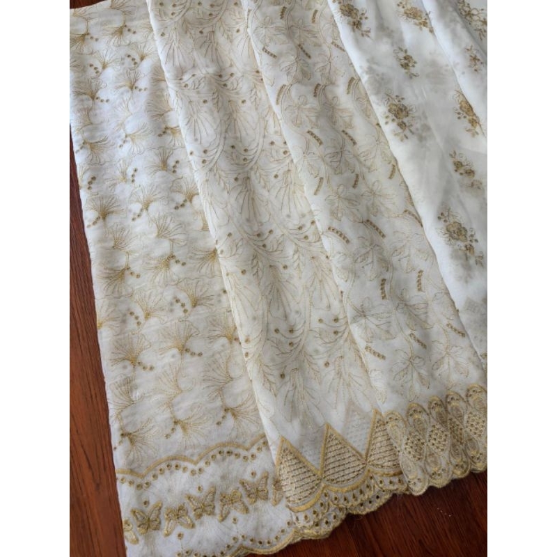 Kain Kebaya embroidery metalik gold atasan tradisional setelan kebaya baju bali wanita