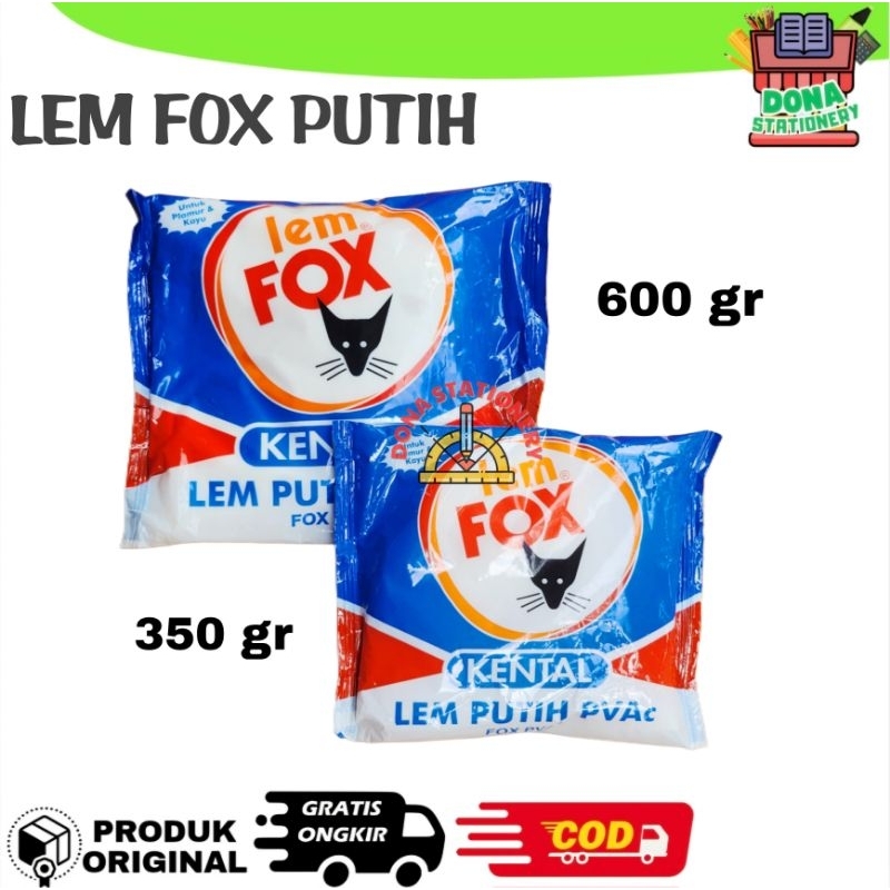 

LEM FOX PUTIH REFILL BUNGKUS BIRU 350 gr LEM FOX PUTIH 600 gr