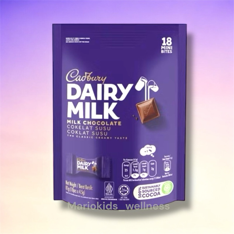 

Cadbury Dairy Milk Cokelat SHAREBAG isi 18 ED 2026