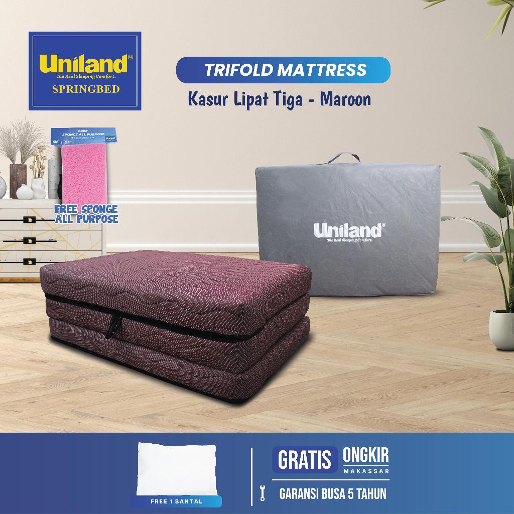 Uniland Kasur Lipat Tiga 90x200 - Busa / Gulung / Kasur Lantai