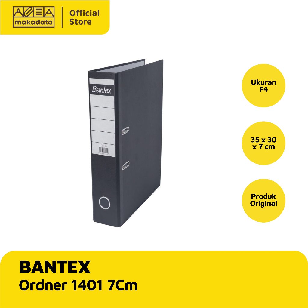 

ORDNER BANTEX FOLIO 1401-10 7cm WARNA BLACK MURAH