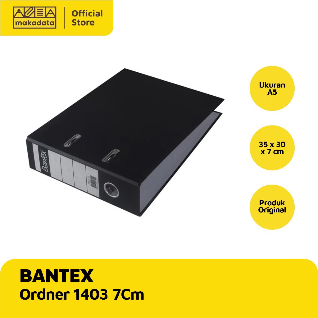 

ORDNER BANTEX A5 KWITANSI 1403-10 7cm WARNA BLACK MURAH