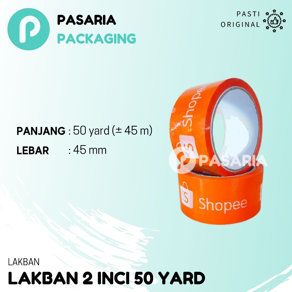 

LAKBAN 2 inch 50y 2" 50 Yard 45x50 Isolasi/Solasi Oren/Orange Olshop