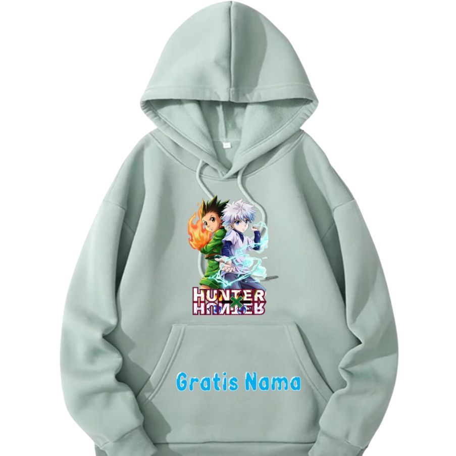 Sweater Hoodie Anak Anime Hunter X Hunter Killua Jaket Hoodie Anak Laki Laki Unisex Keren Free Nama
