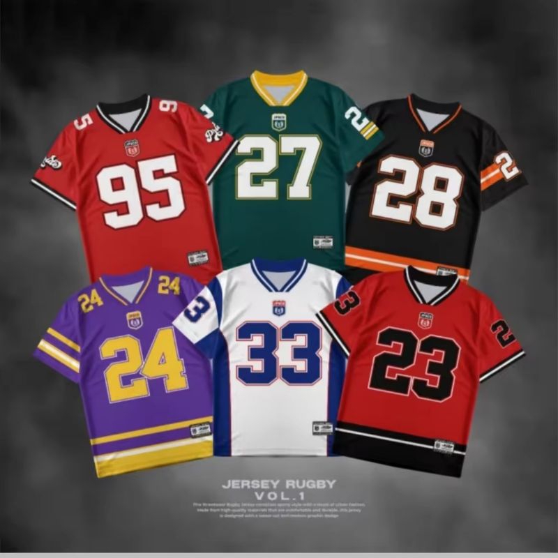 BAJU JERSEY STREETWEAR NUMBER 03/ JERSEY RETRO/ JERSEY RUGBY/ JERSEY HOCKEY/ JERSET VINTAGE