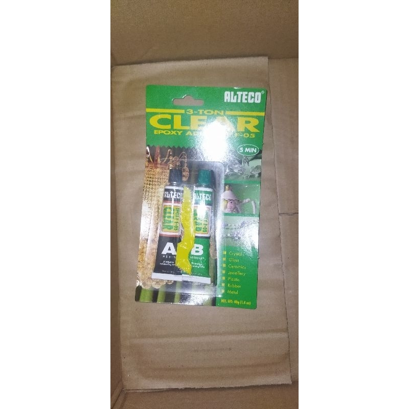 

Lem Alteco 3 Ton Clear Epoxy Adhesive F-05 5 Menit 40gr