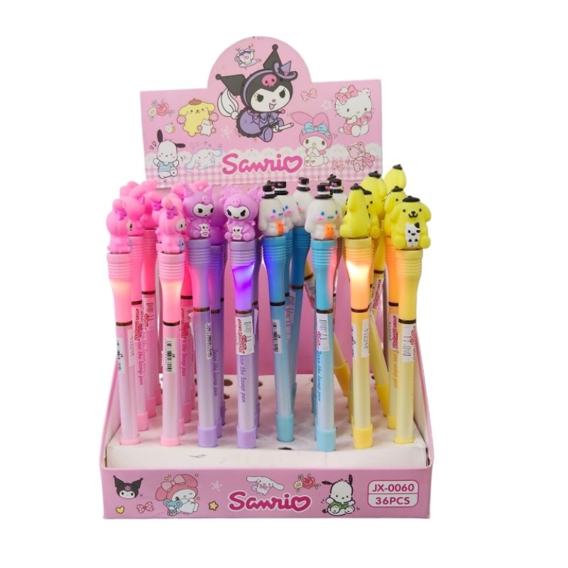 Pulpen Gel Senter Sanrio lampu | Pena Gel Sanrio | Alat Tulis Karakter
