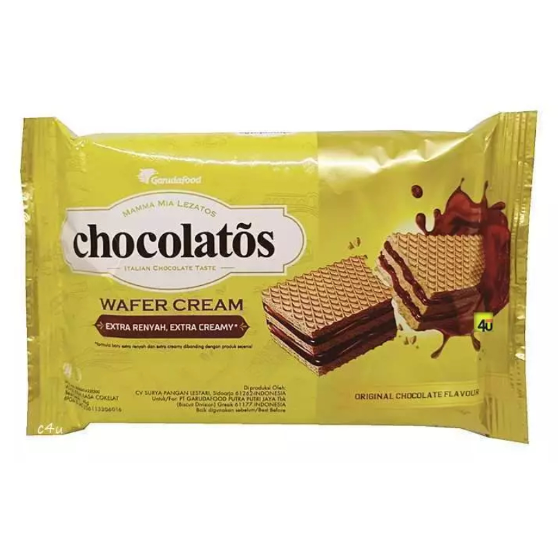 

WAFER CREAM CHOCOLATOS 40 GR (1 PACK ISI 10)