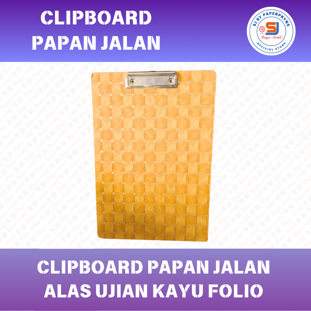 

CLIPBOARD FOLIO F4 KAYU - PAPAN JALAN KAYU ALAS UJIAN