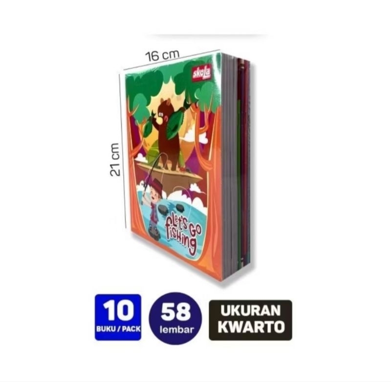 

Promo BUKU TULIS 58 LEMBAR SKOLA BY SiDU SINAR DUNIA (1 PACK 10 BUKU)