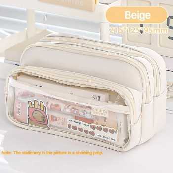

Tempat Pensil Multi Layer Pencil Case Compact Pouch Stationary
