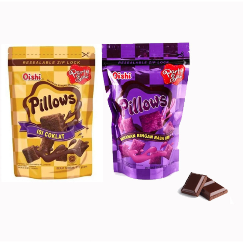 

Snack Cemilan Oishi Pillows - Choco / Ubi - Pouch 110 gr