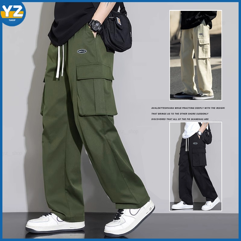 Celana Cargo Panjang Pria Pria Celana Kargo Pria Jumbo Baju Celana Pinggang Karet Casual Oversize Ce