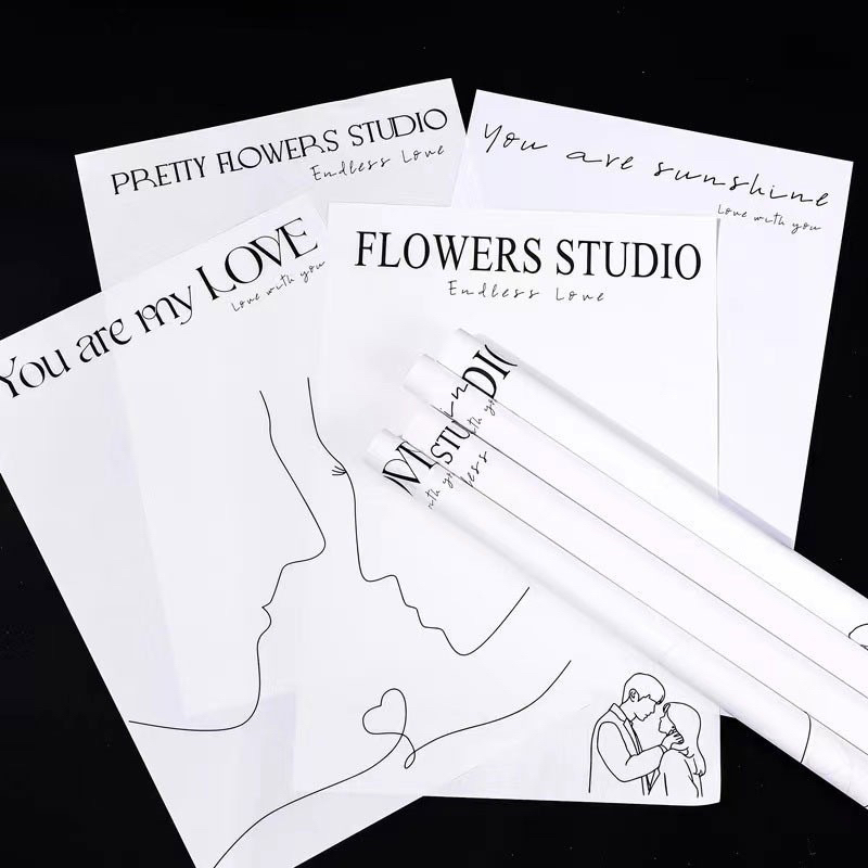 

[5 LEMBAR] Flower Wrapping Flowers Studio / You Are My Love / Pretty Flowers Studio | Hiasan Dekorasi
